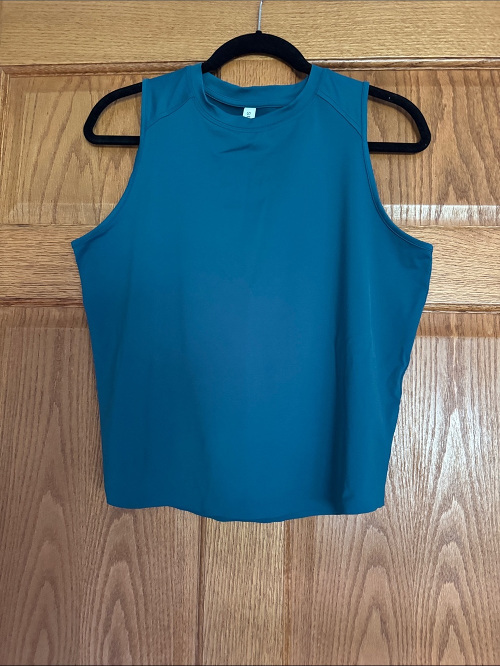 SPANX Teal Sleeveless Crewneck Tank Top